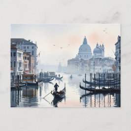 Venetië Italië Reizen Souvenir Waterverf Briefkaart