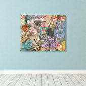 Venetië Italië Reizen Vintage  Kleurrijke Kunst Canvas Afdruk (Insitu (Houten vloer))