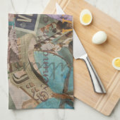 Venetië Italië Reizen Vintage  Kleurrijke Kunst Theedoek (Quarter Fold)