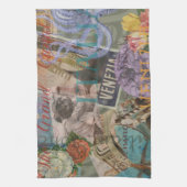 Venetië Italië Reizen Vintage  Kleurrijke Kunst Theedoek (Verticaal)
