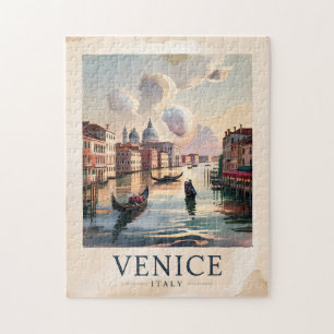 Venetië Italië Reizen Vintage Waterverf Groot Kana Legpuzzel