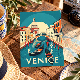 Venetië Italië Rialtobrug Vintage Briefkaart