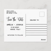 Venetië Italië Romantisch Save the Date Briefkaart (Achterkant)