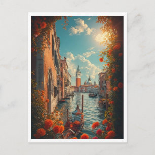 Venetië Italië Romantische Toeristen Liefhebbers K Briefkaart