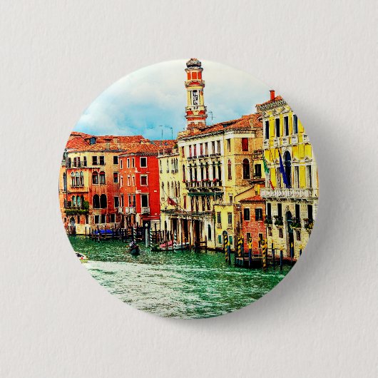 Venetië - Italië Ronde Button 5,7 Cm (Voorkant)