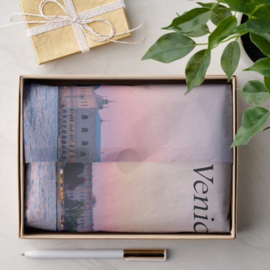 Venetië, Italië Roze Sunset Tissuepapier (Geschenk)