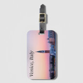 Venetië, Italië Roze Zonsondergang Bagage Label (Voorkant (verticaal))