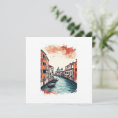 Venetië, Italië Save The Date (Staand voorkant)