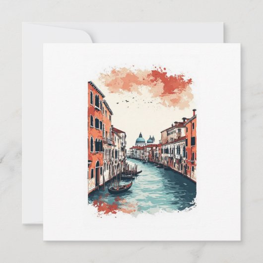 Venetië, Italië Save The Date (Voorkant)