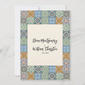 Venetië Italië Save the Date met Italiaanse Tegels (Achterkant)