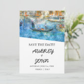 Venetië Italië Save the Date Wedding Invitation (Staand voorkant)