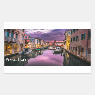 Venetië, Italië Schilderachtig kanaal en Venetia Rechthoekige Sticker