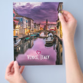 Venetië, Italië Schilderachtig kanaal en Venetiaan Flyer (Hand)