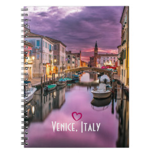 Venetië, Italië Schilderachtig kanaal en Venetiaan Notitieboek