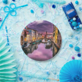 Venetië, Italië Schilderachtig kanaal en Venetiaan Papieren Bordje (Feest)