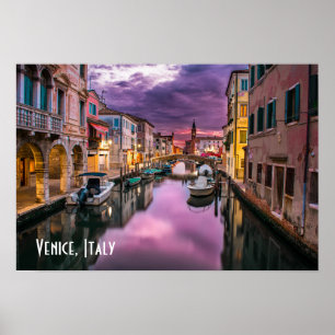Venetië, Italië Schilderachtig kanaal en Venetiaan Poster