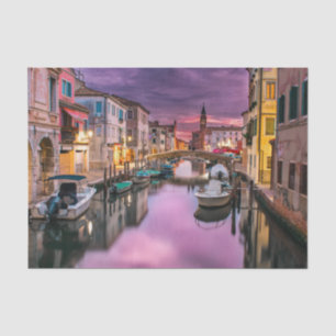 Venetië, Italië Schilderachtig kanaal en Venetiaan Tissuepapier