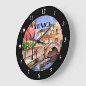 Venetië Italië - Schilderen van pen en was Waterve Grote Klok (Hoek)