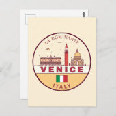 Venetië Italië Skyline Embleem Briefkaart (Voorkant / Achterkant)