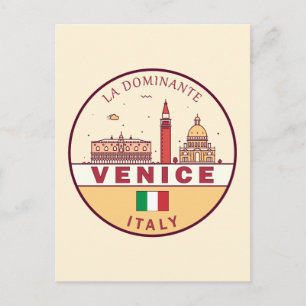 Venetië Italië Skyline Embleem Briefkaart