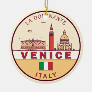 Venetië Italië Skyline Embleem Keramisch Ornament