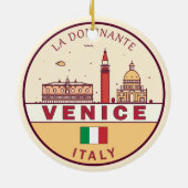 Venetië Italië Skyline Embleem Keramisch Ornament (Achterkant)