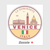 Venetië Italië Skyline Embleem Sticker (Vel)