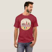 Venetië Italië Skyline Embleem T-shirt (Voorkant volledig)