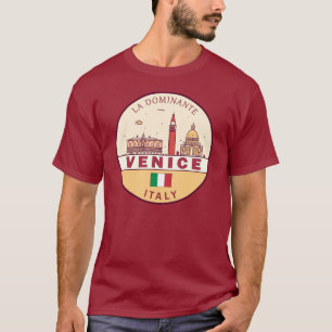 Venetië Italië Skyline Embleem T-shirt