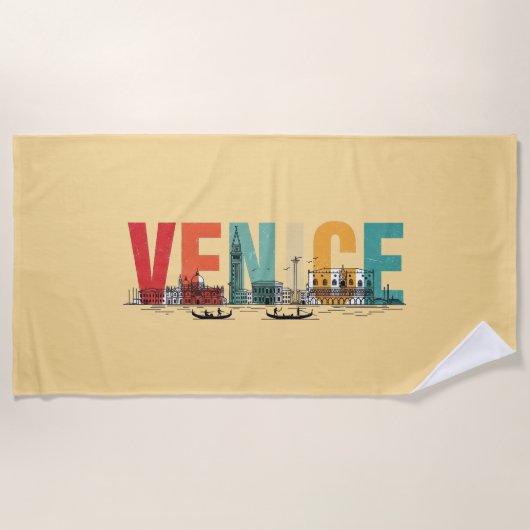 Venetië Italië Strandlaken (Voorkant)