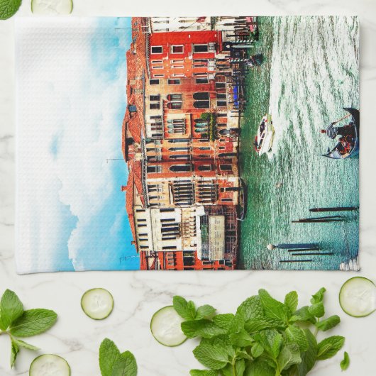 Venetië - Italië Theedoek (Gevouwen)