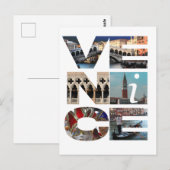 Venetië Italië - Traject Venezia Italia Wall Decal Briefkaart (Voorkant / Achterkant)
