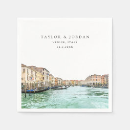 Venetië Italië Trouwpapier Cocktail servet