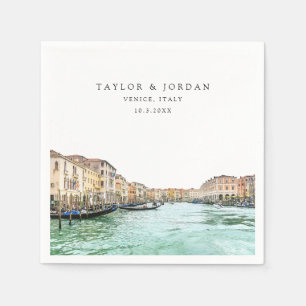Venetië Italië Trouwpapier Cocktail servet