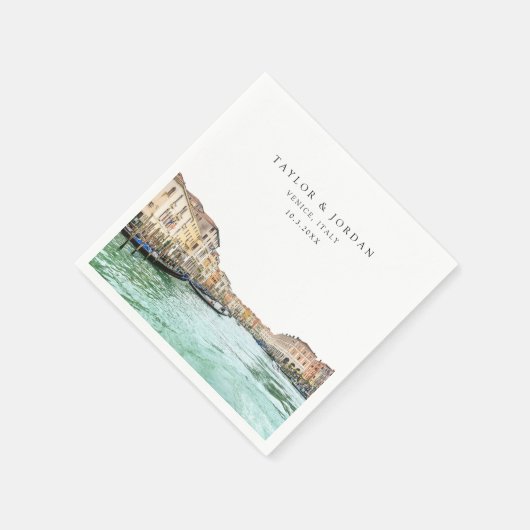 Venetië Italië Trouwpapier Cocktail servet (Hoek)