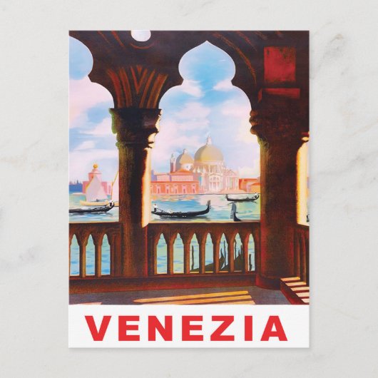 Venetië, Italië Uitzicht uit het terras Briefkaart (Voorkant)