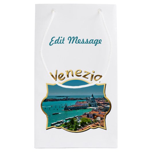 Venetië, Italië - Uitzicht vanuit de lucht Klein Cadeauzakje (Achterkant)