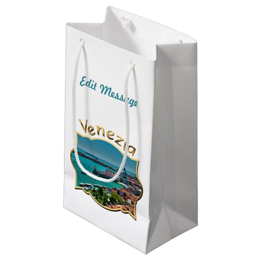 Venetië, Italië - Uitzicht vanuit de lucht Klein Cadeauzakje (Voorkant Gekanteld)