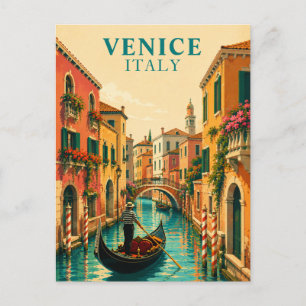Venetië Italië Venetiaans Kanaal Gondel Souvenir Briefkaart