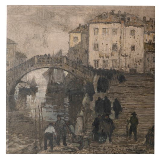 Venetië, Italië ( Venetiaans landschap) Tegeltje (Voorkant)