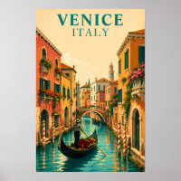 Venetië Italië Venetiaans Venetiaans Kanaal Retro