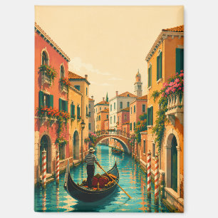 Venetië Italië Venetiaans Venetiaans Kanaal Vintag Magneet
