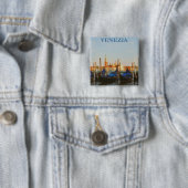 Venetië Italië Vierkante Button 5,1 Cm (In situ)
