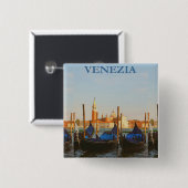 Venetië Italië Vierkante Button 5,1 Cm (Voorkant /achterkant)