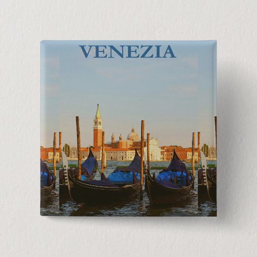 Venetië Italië Vierkante Button 5,1 Cm (Voorkant)