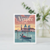 Venetië Italië Vintage Beroemde Reisplaats Briefkaart (Staand voorkant)