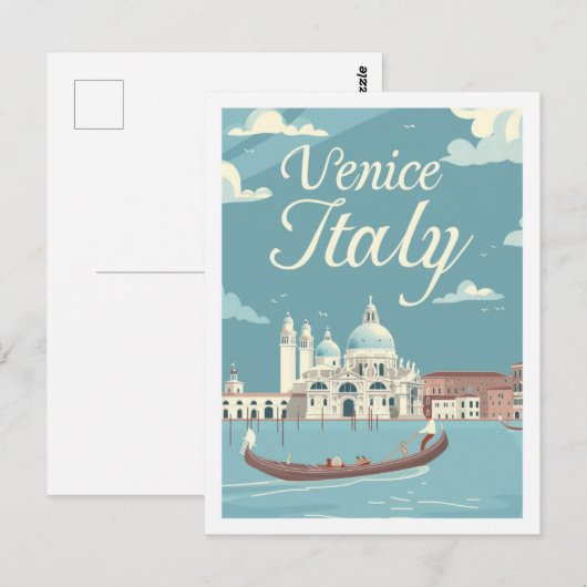 Venetië Italië Vintage Beroemde Reisplaats Briefkaart (Voorkant / Achterkant)