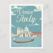 Venetië Italië Vintage Beroemde Reisplaats Briefkaart (Voorkant)