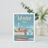 Venetië Italië Vintage Beroemde Reisplaats Briefkaart (Staand voorkant)