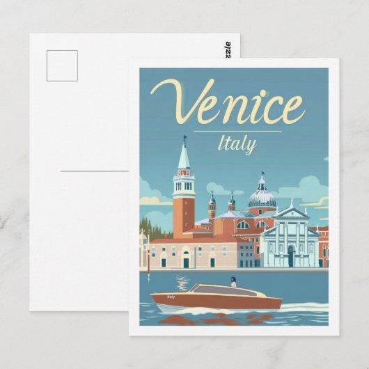 Venetië Italië Vintage Beroemde Reisplaats Briefkaart (Voorkant / Achterkant)